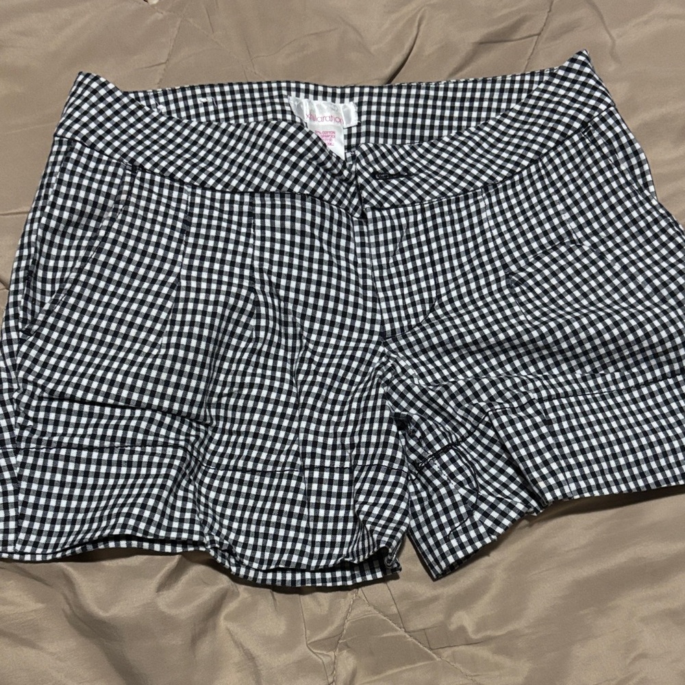 Xhilaration Black and White Gingham Shorts